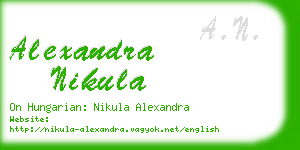 alexandra nikula business card